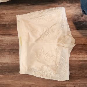 White Beaded Dressy Shorts